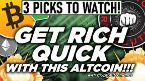 3 ALTCOINS PICKS TO WATCH! BITCOIN WILL GIVE THE SIGNAL! BOTS ARE PROGRAMMED TO BUY THIS ALT SIGNAL!