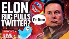 Record Breaking Bitcoin Dump! (Elon Rug Pulls Twitter?)