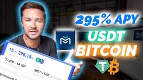 How To Earn Bitcoin Interest With 295% APY Yield Farming Crypto Stablecoins!