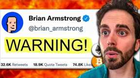 Coinbase CEO Gives Final Warning to US Crypto Investors