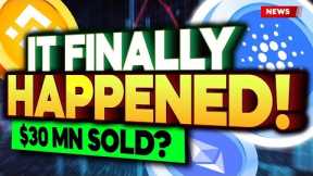 IT'S FINALLY HAPPENING ON Cardano ADA!! $30 Mn Ethereum SOLD & Binance News