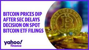 Bitcoin prices dip after SEC delays decision on spot bitcoin ETF filings