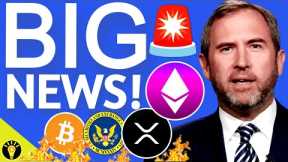 🚨RIPPLE CEO SAYS SEC WILL LOSE TO ETHEREUM SAME WAY IT DID TO XRP!!