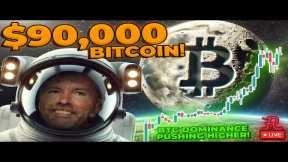 BITCOIN LIVE : BTC BACK OVER $90,000! NASDAQ BEATDOWN, WHAT IS HAPPENING