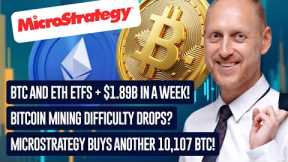 ETF Inflows, Mining Difficulty Drop, MicroStrategy's BTC Purchase, New Whales, Jupiter Token Burn