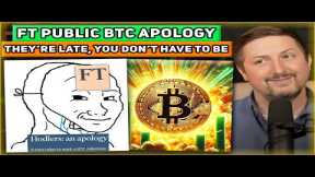 Financial Times Issues Public Bitcoin Apology. They're Late... + $100,500 BTC & $3,900 ETH - Ep.#773
