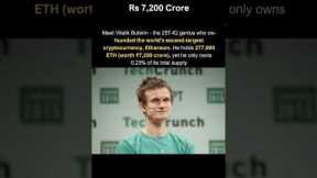 He Built Ethereum and Holds Rs 7,200 Crore worth of Ethereum.