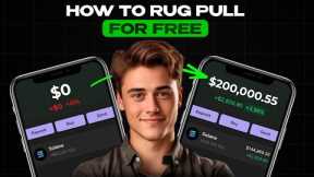 How To Rug Pull on Solana 2025? A complete video tutorial on creating Memecoin